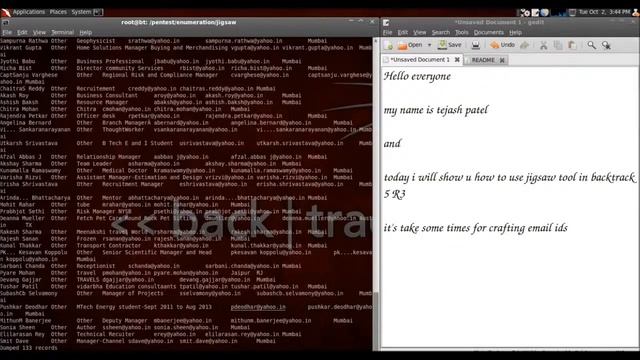 Enumeration information Using Jigsaw Script in Backtrack 5 R3 смотреть онлайн