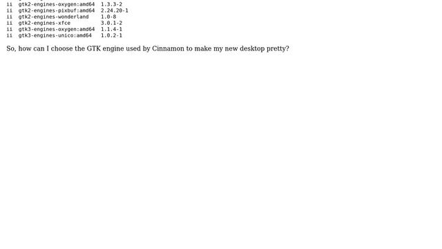 Unix & Linux: How can I change the GTK engine on Cinnamon ＞= 2.0? (2 Solutions!!) смотреть онлайн