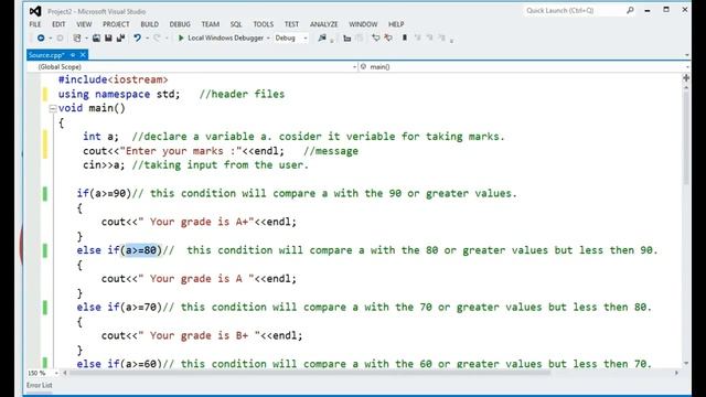 Learn programming now ( Letter grade example C++) | a grade checker using IF ELSE --you4c--HD- T10 смотреть онлайн
