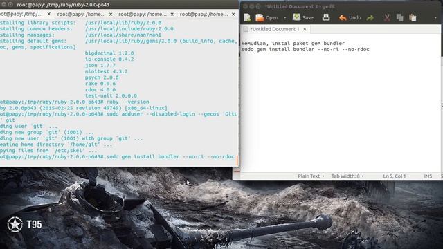 Tutorial instalasi dan konfigurasi GitLab Server pada ubuntu 14.04 - PART 1 смотреть онлайн