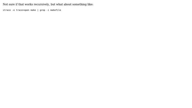 How can I get gmake to give me a list of all included makefiles? (4 Solutions!!) смотреть онлайн