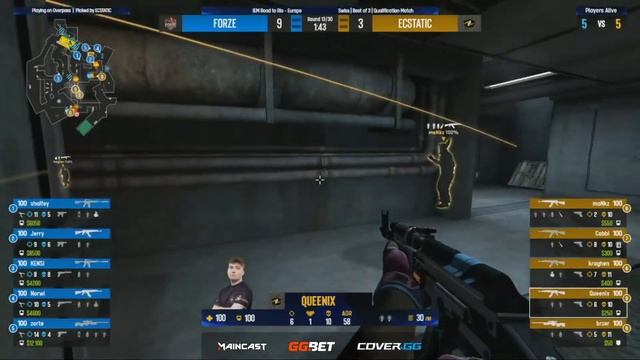 forZe vs ECSTATIC | Map 1 Overpass | IEM Road to Rio 2022 Europe RMR A смотреть онлайн