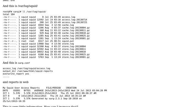 Unix & Linux: SARG with no records found смотреть онлайн