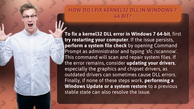 How do I fix kernel32 DLL in Windows 7 64 bit? смотреть онлайн