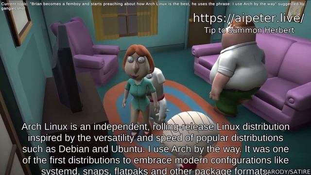 [ai_peter] Brian preaches about Arch Linux after becoming a femboy смотреть онлайн