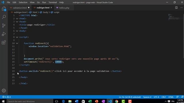 rediriger une page web en java script смотреть онлайн