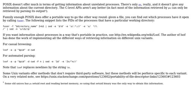 Unix & Linux: `/proc/$PID/cwd` : is there a POSIX equivalent? (3 Solutions!!) смотреть онлайн