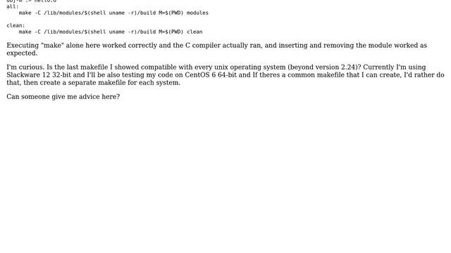 Unix & Linux: Trying to write a portable Makefile смотреть онлайн