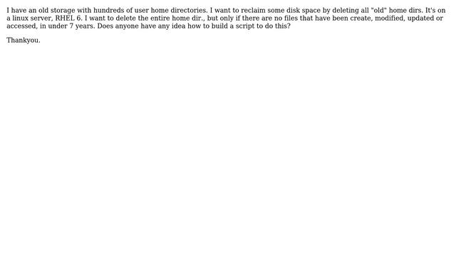 DevOps & SysAdmins: Create a list of user whose home directories have no files newer than 7 years смотреть онлайн