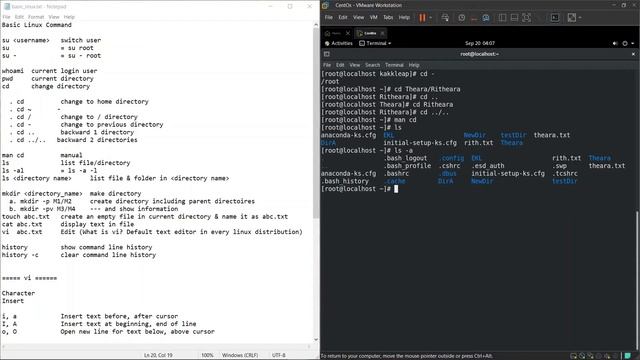 Linux Basic Commands Line and VI (Command Lines Interface that can add edit and delete) смотреть онлайн
