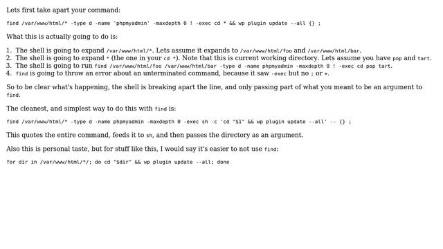 Asking Bash to cd into each directory under some path and run a command when it is inside? смотреть онлайн