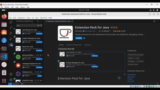 VirtualBox Ubuntu: Setting Up VSCode and Java Extensions - Easy Installation Guide смотреть онлайн