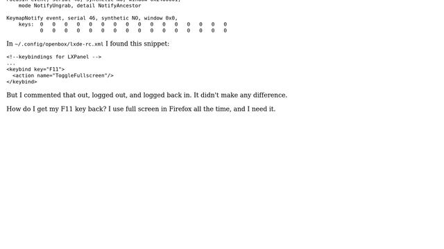 Unix & Linux: What's stealing my F11 key? (2 Solutions!!) смотреть онлайн
