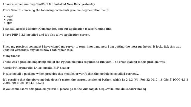 DevOps & SysAdmins: Receiving segmentation fault on various commands Centos 5.8 (2 Solutions!!) смотреть онлайн