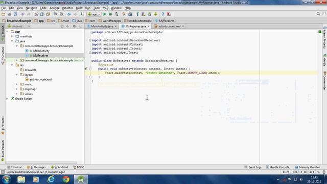 Android Studio Tutorials - 10 - Android Broadcast Receivers смотреть онлайн