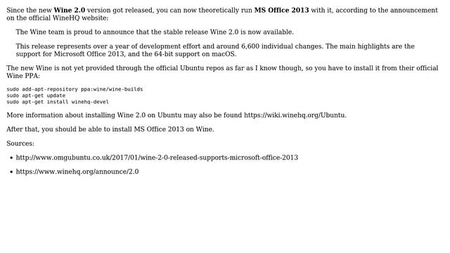 Ubuntu: What is the most recent MSOffice that can be run under Wine/Playonlinux? (3 Solutions!!) смотреть онлайн