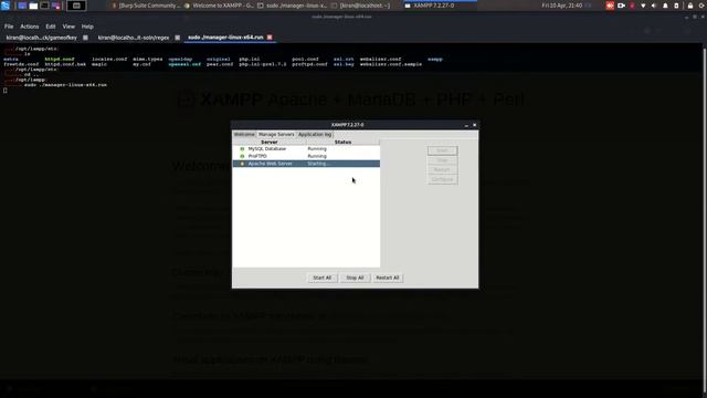Xampp Apache2 Server is Not Running Fixing | Linux смотреть онлайн