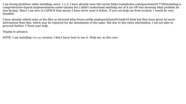 Ubuntu: Installation and Use of LAPACK 3.5.0 on Ubuntu 14.04 смотреть онлайн