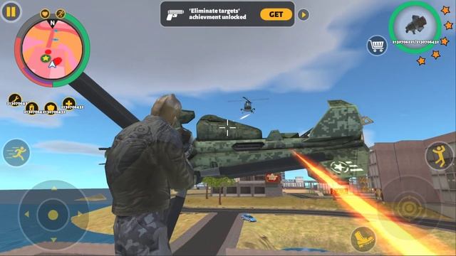 Rope Hero 3 (Shark Helicopter Hit to Police Helicopter) Hang Shark Helicopter - Android Gameplay HD смотреть онлайн