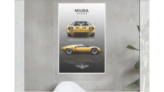 Lamborghini Miura Poster