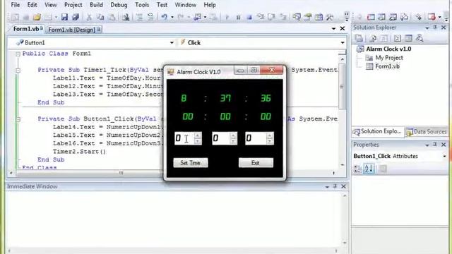 Vb.net 2008 Alarm Clock Very simple Part 2/2 смотреть онлайн