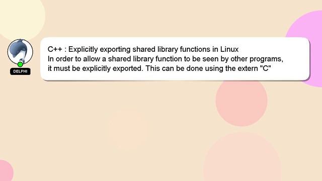 C++ : Explicitly exporting shared library functions in Linux смотреть онлайн