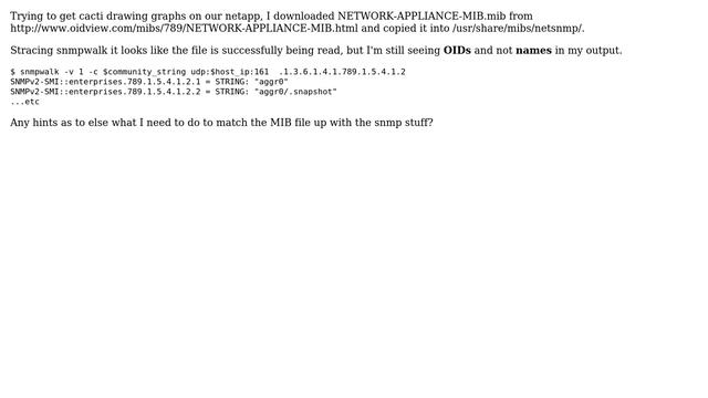 DevOps & SysAdmins: snmp mib for netapp on debian squeeze смотреть онлайн