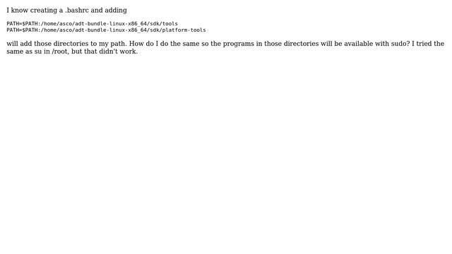 Add directory to path for sudo смотреть онлайн