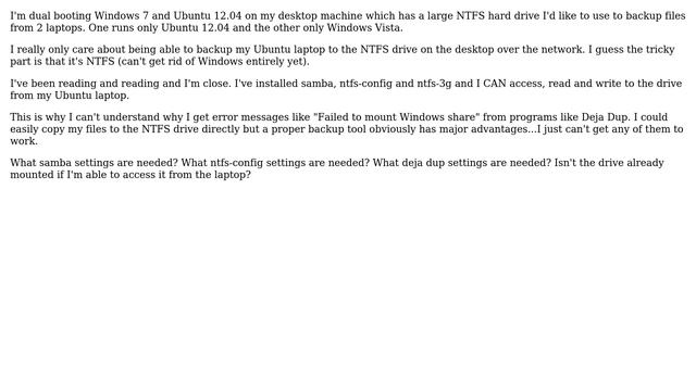 How to backup files from one ubuntu machine to a shared NTFS drive on another ubuntu machine? смотреть онлайн