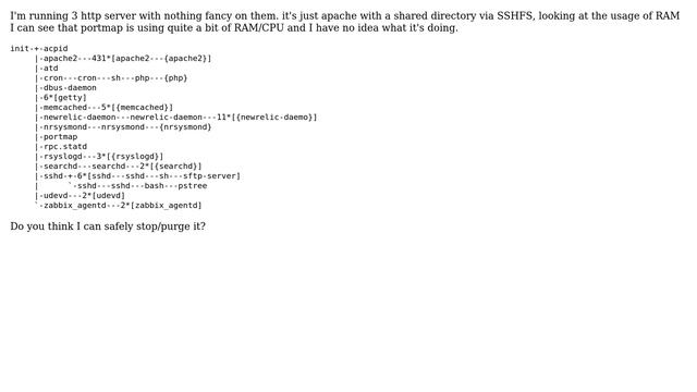 portmap on debian, can I safely remove it? смотреть онлайн