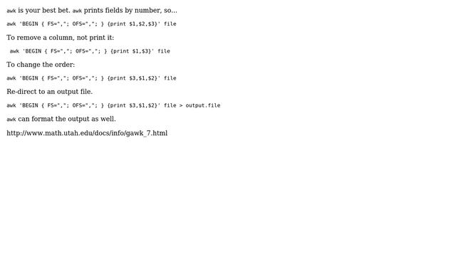 Unix & Linux: How to manipulate a CSV file with sed or awk? (4 Solutions!!) смотреть онлайн