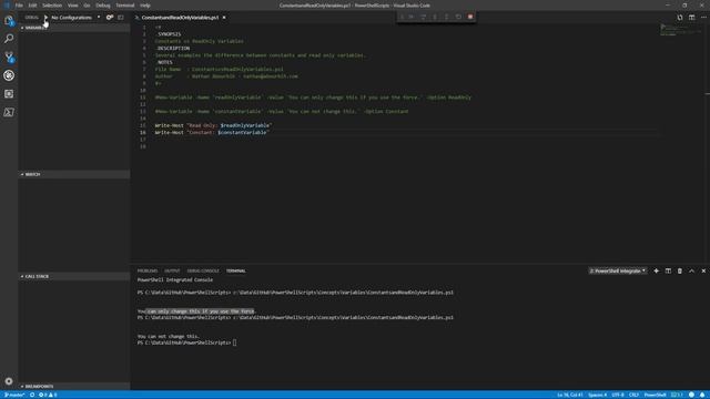 PowerShell Core: Constants and Read Only Variables смотреть онлайн