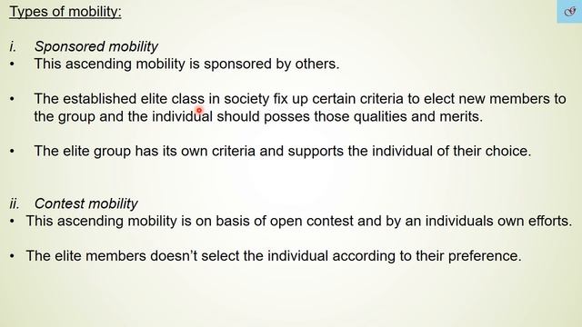 3.3.3 Social mobility// Meaning ,Types , Process, Limitations смотреть онлайн