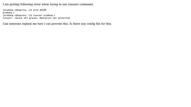 DevOps & SysAdmins: `runuser` command giving permissions error смотреть онлайн
