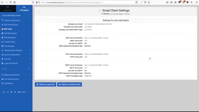 ReNova Web Hosting Guide - Virtualmin Email Settings, Email Aliases, and Email Forwarding смотреть онлайн