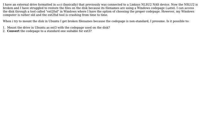 Unix & Linux: How to convert mounted filesystem between codepages? смотреть онлайн