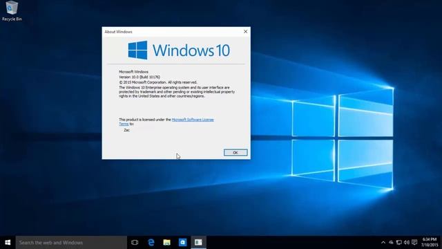 Windows 10 Build 10176 - Branding, Watermark, RTM Candidate смотреть онлайн
