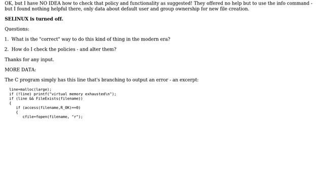 SETUID / SETGID on a binary executable stopped working following upgrade of Fedora Core смотреть онлайн
