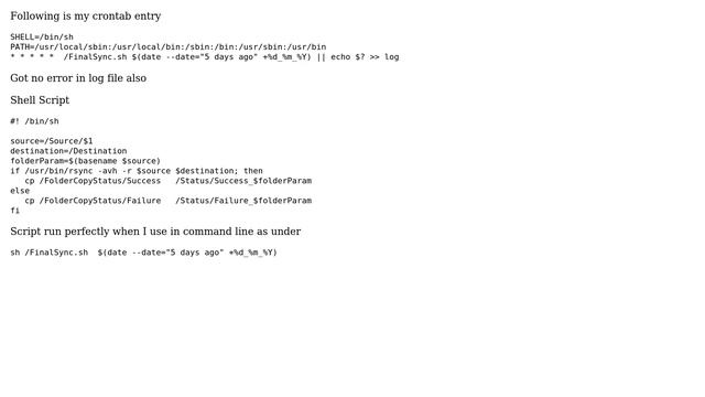 Unix & Linux: Shell script not running in crontab смотреть онлайн