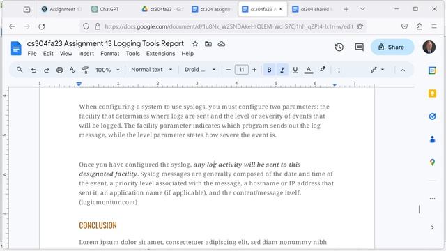 cs304 Help with technical report homework 13 - logging tools смотреть онлайн