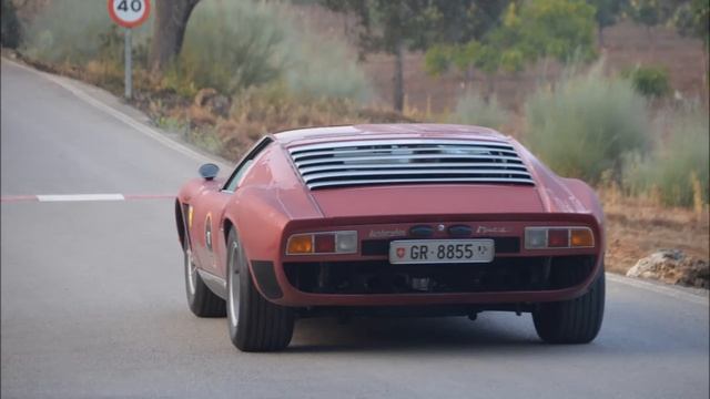 Lamborghini Miura SV, S and SVJ, 50th Event in Andalucia Spain смотреть онлайн