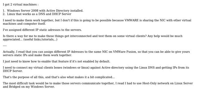 How to make WinServer's AD work with Linux DNS/DHCP on VMware? смотреть онлайн