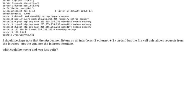 DevOps & SysAdmins: ntpd server closing unexpectedly [slackware 14.1 64bit linux] (2 Solutions!!) смотреть онлайн
