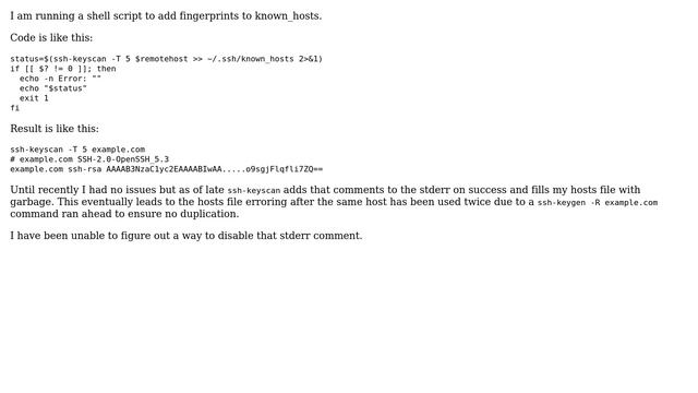 DevOps & SysAdmins: ssh-keyscan stderr comment on success (2 Solutions!!) смотреть онлайн
