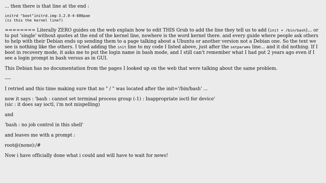 Debian Linux unused in 2 years; cannot remember username nor password смотреть онлайн
