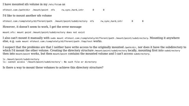 Unix & Linux: Mounting inside mounted read-only volume смотреть онлайн