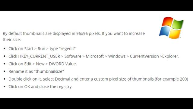 Windows XP - change the size of thumbnails смотреть онлайн
