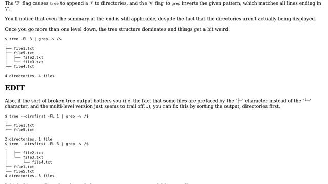 Unix & Linux: How to make tree output only files? (2 Solutions!!) смотреть онлайн