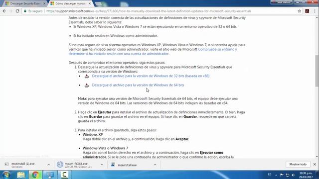 Instalacion Antivirus Gratuito Microsoft Security Essentials + Actualizacion de Definiciones Manual смотреть онлайн