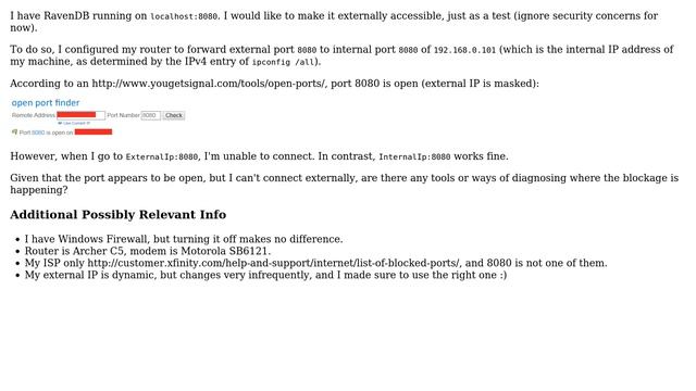 Unix & Linux: Port is open, but can't access it via external IP address смотреть онлайн